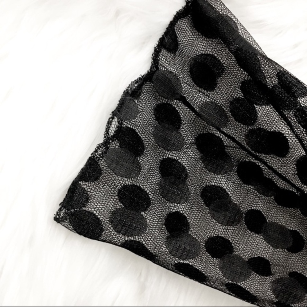 Savvy Sexy Set Lace Polka Dot Kimono Wrap Lingerie - Picture 7 of 8